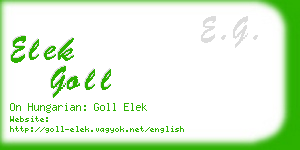 elek goll business card